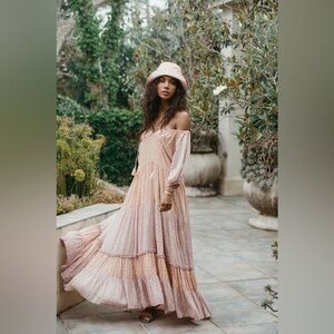 Spell Rae Pink and Orange Bohemian Maxi Gown